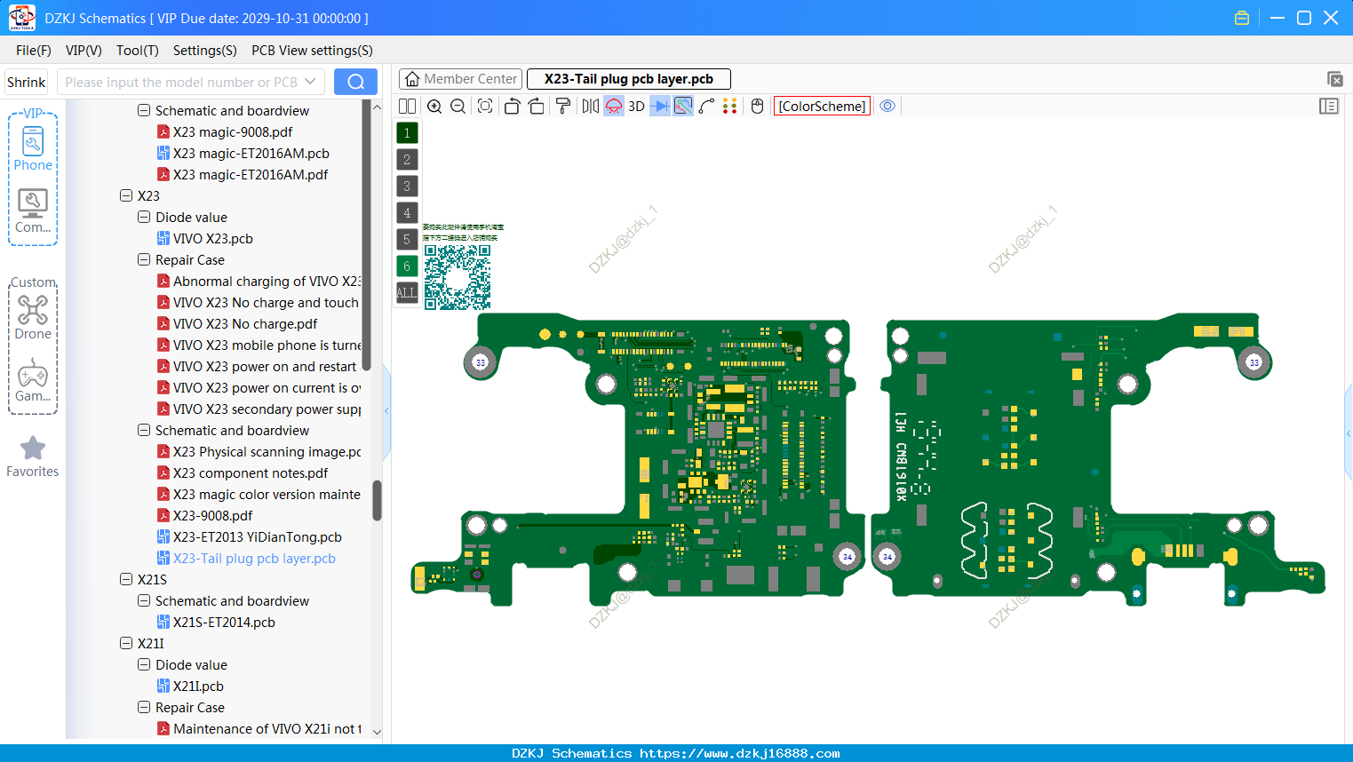 Vivo X23-Tail Plug Pcb Layer